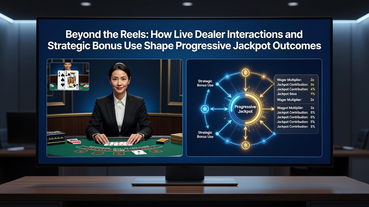 Smartphone-Display mit Live-Dealer-Chat und Bonus-Tracking in einem progressiven Slot-Spiel
