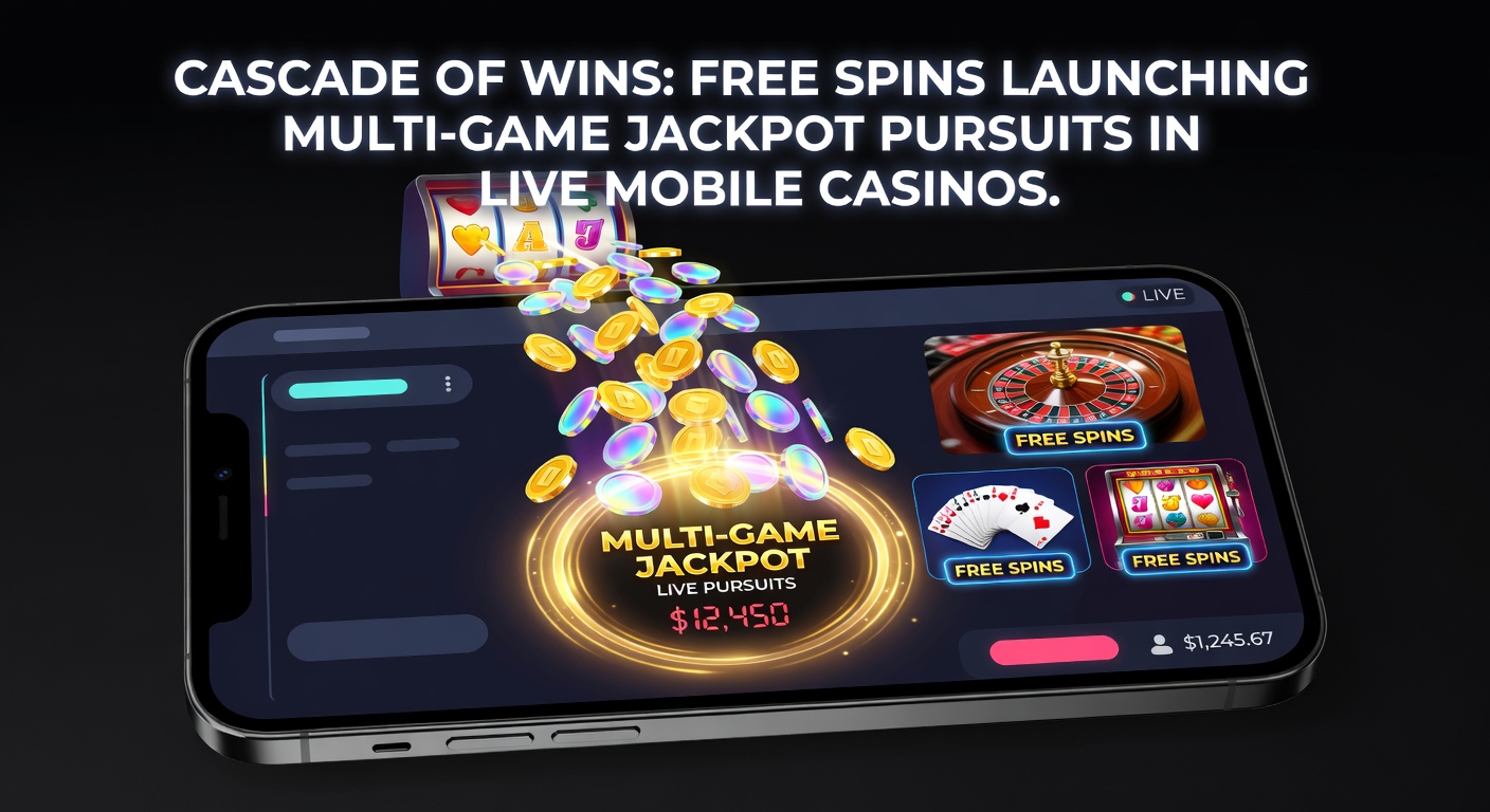 Dynamische Darstellung einer Kaskaden-Gewinnsequenz in einem mobilen Live-Casino mit Free Spins und explodierenden Jackpots