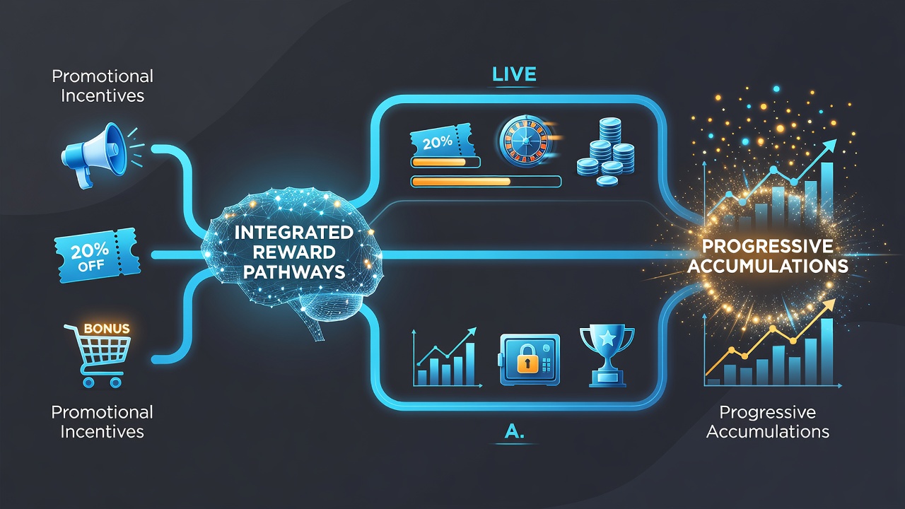 Darstellung von Live- und automatisierten mobilen Gaming-Formaten mit Belohnungspfaden